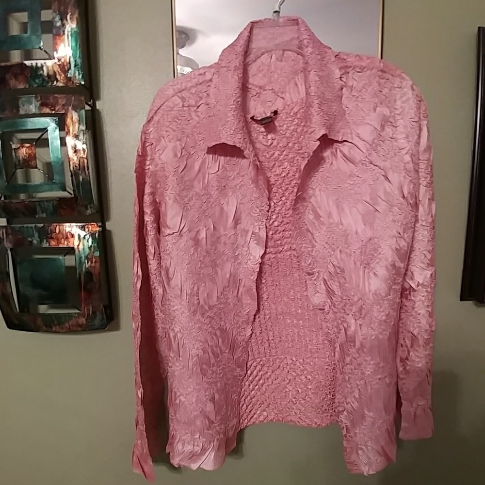 2 pc Shirt Set Pink XL